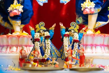Devotees with ISKCON temple community