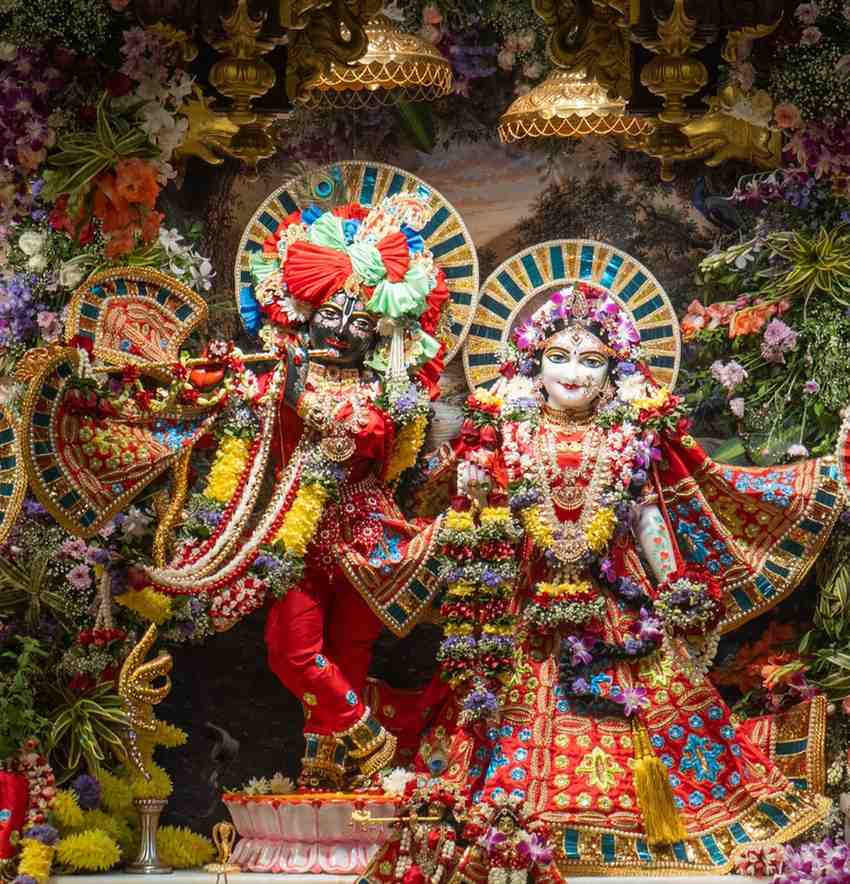 Devotee celebrating a birthday at the temple